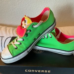 Converse, lime green, pink, yellow. Size 5.5